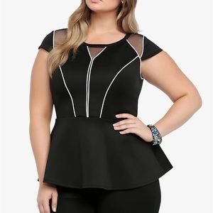 TORRID MESH ATHLETIC PEPLUM TOP
